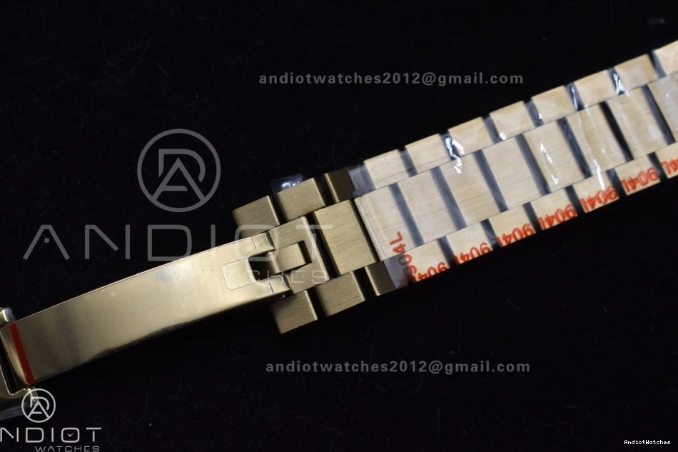 On 904L Dial YG Tungsten Bracelet Weighted White 40 Contemporary DayDate Steel Markers V A2836 GMF Stick 730 President 0901